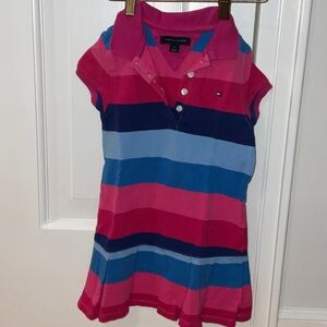 Tommy Hilfiger Kids Polo Dress - Pink, Blue, and Red
